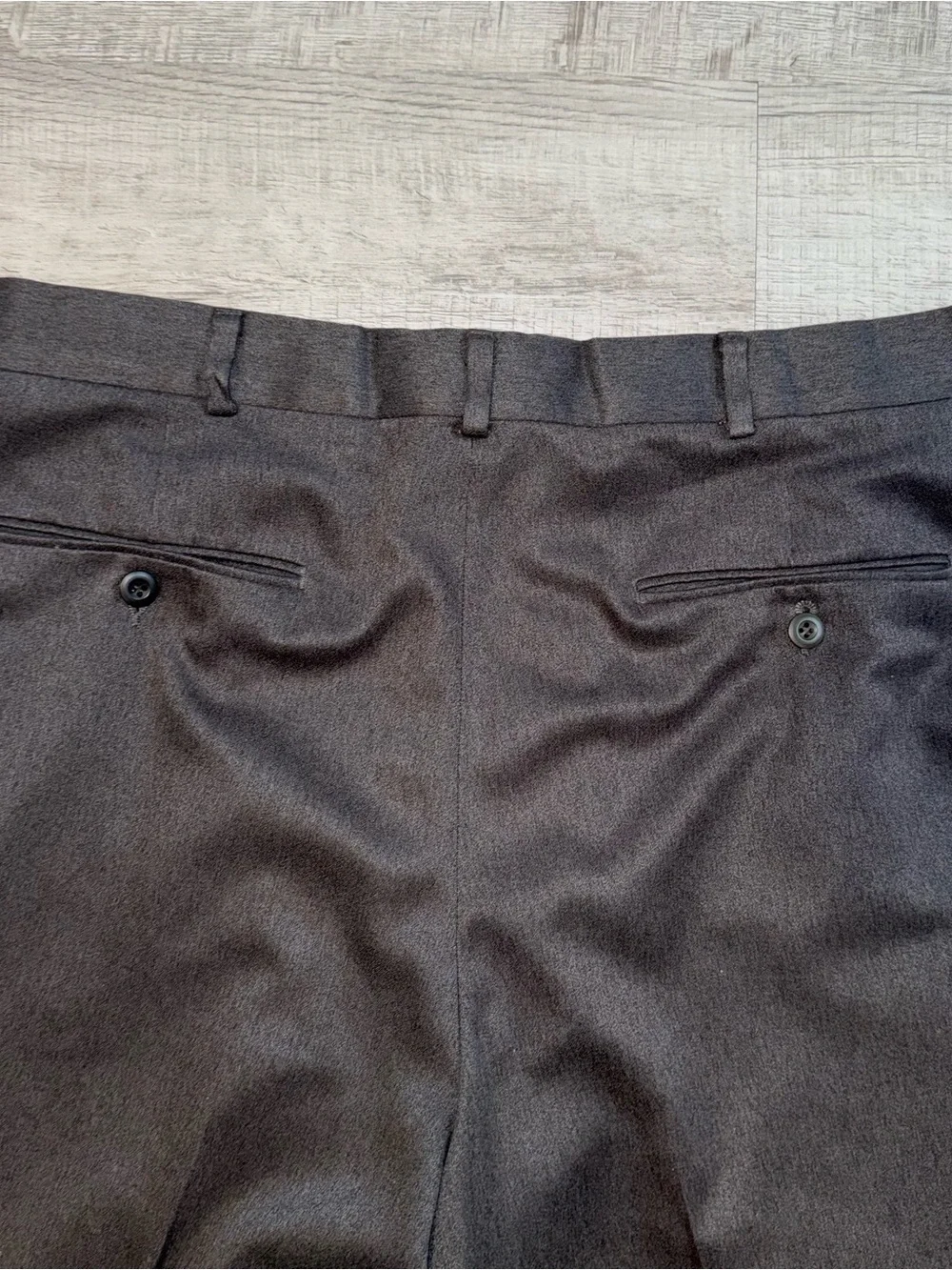 VTG Slates Levi Strauss USA Made 36x30 Pleated Cuffed Slacks Dacron Microfiber